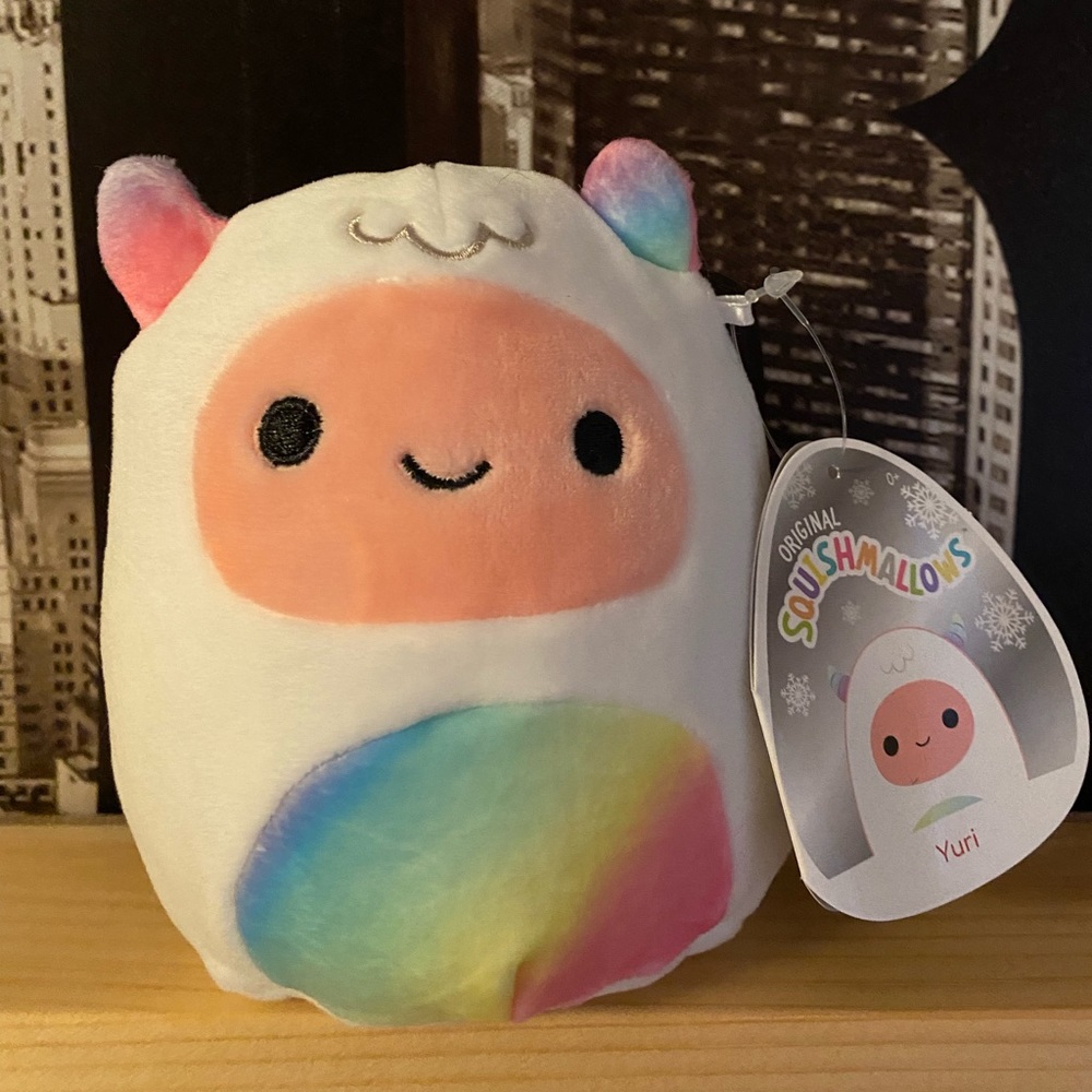BNWT Squishmallows 5” Yuri the Yeti (Rainbow) Squishmallow with tag - Picture 2 of 3